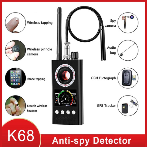 Anti Spy Wireless RF Signal Detector Bug GSM GPS Tracker Hidden Camera Eavesdropping Device Military Professional K68 VS K88 K18 ► Photo 1/6