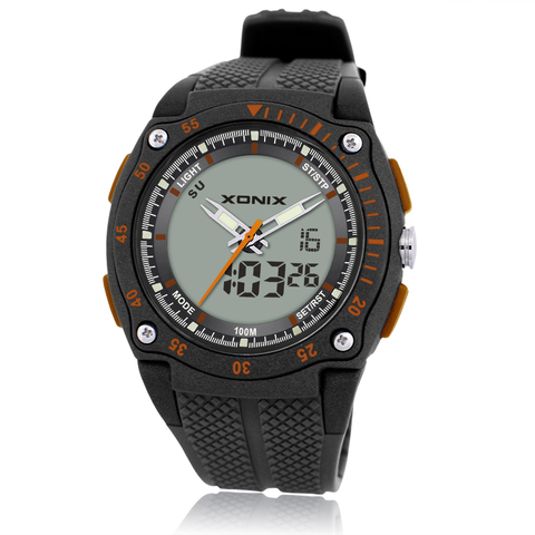 New Brand Sports Chronograph Men's Wrist Watches Digital Quartz Double Movement Waterproof 100M Diving Watchband Males Clock DH ► Photo 1/6