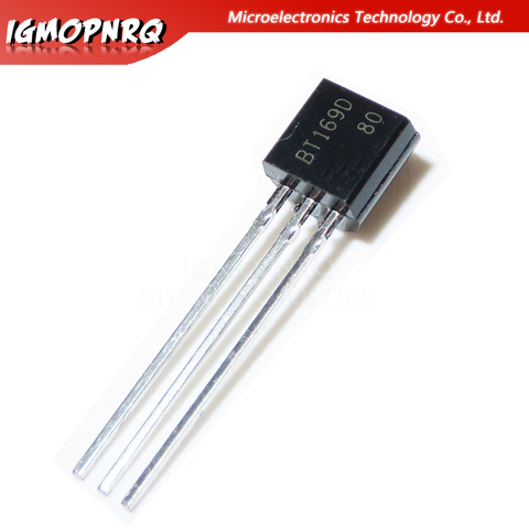 50pcs BT169D BT169 TO-92 Triacs Thyristor SCR 400V 9A 3-Pin SPT new original ► Photo 1/1