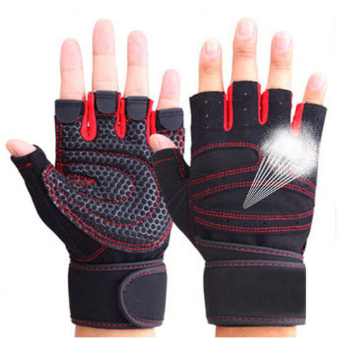 1 Pair Weight Lifting Training Gloves Women Sport Gloves Fitness Exercise Workout Power Lifting Gloves for Gym Training Dumbbell ► Photo 1/6