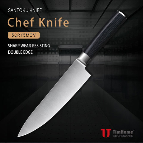 New popular sharp knife  stainless steel knife 8'' inch Frozen meat cutter Chef knife kitchen knife with gift box. ► Photo 1/5