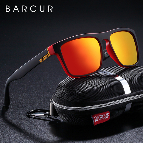 BARCUR NEW Polarized Sunglasses Men Driving Shades Male Sun Glasses For Men Oculos de sol ► Photo 1/6