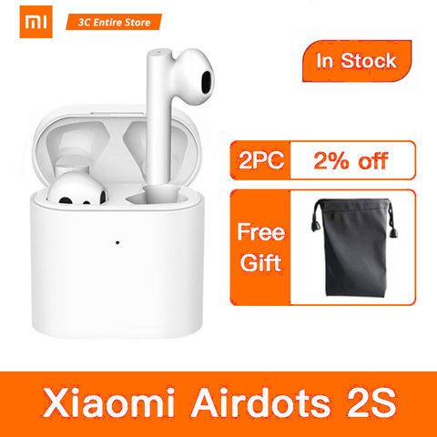 Oringinal Xiaomi Airdots Pro 2s Wireless Earphone TWS Mi True Earbuds 2s LHDC wireless charging Dual MIC ENC With Mic Handsfree ► Photo 1/6