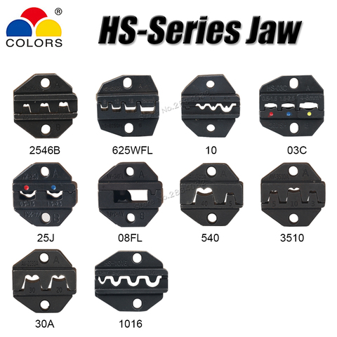 HS Crimp Plier Jaws MC4 Solar Connector 4.8 6.3 Plug Tube Non-insulated Flag Cable Lugs OT Terminals Crimping Tools Dies sets ► Photo 1/6