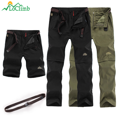 LoClimb Outdoor Hiking Pants Men Summer Removable Quick Dry Trousers Camping/Trekking Waterproof Pants Men's Sports Shorts AM209 ► Photo 1/6