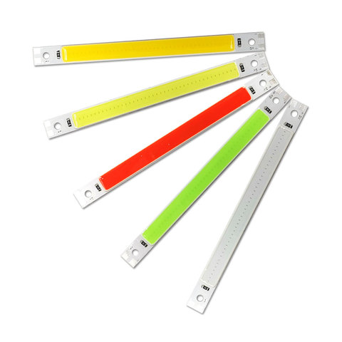 120x10mm 3V 5V LED Bulb COB Strip Chip On Board  Warm Cold White Blue Red Green Color 5W LED Lighting for COB Work Lamps DIY ► Photo 1/6