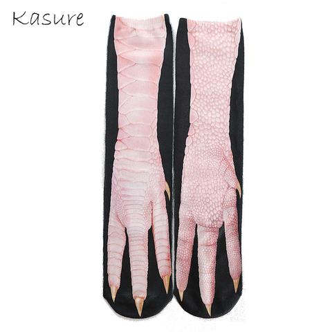 KASURE 3D Animal Foot Printing Paw Socks Unisex Crew Cat Tiger Cute Funny Children Cartoon Ankle Socks ► Photo 1/6