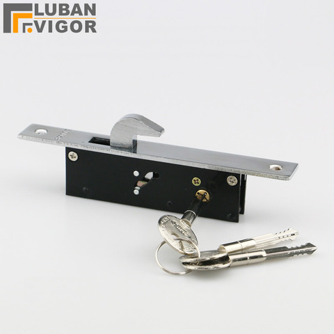 Aluminum alloy sliding door Hook lock,Stealth Mortise lock,For Wooden door,Framed glass door,Cross key, strong, durable ► Photo 1/5