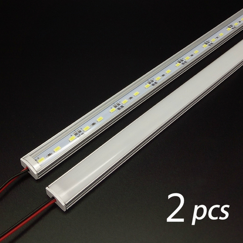 2pcs 0.25M Under Closet Light 5050 5630 Double Row 7020 8520 12V 12MM LED Hard Rigid Bar Strip White Warm RGB Kitchen Customize ► Photo 1/6