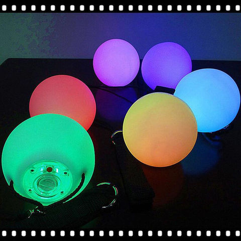 1 pieces RGB glow hand props stage performance party accessories LED POI thrown balls belly dance balls for belly dance ► Photo 1/5