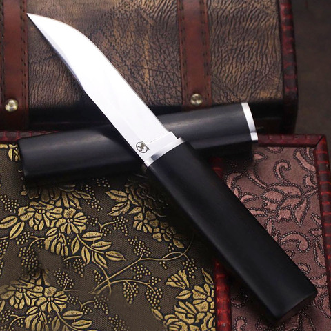 Tokai Ebony Samurai D2 Steel Mirror Knife Vacuum Heat treatment 58-61HRC Super sharp tactical Knife collection Samurai knives ► Photo 1/6