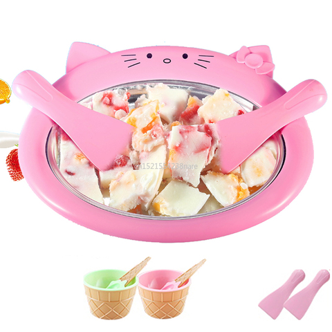 Cartoon Mini Ice Cream Maker Fried Yogurt Machine Summer Cool Ice Cream Maker Ice Cream Roller Rolling Machine For Kids Children ► Photo 1/1