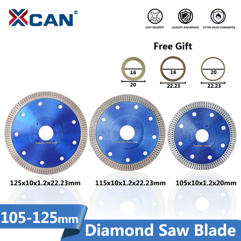 XCAN 1pc 105/115/125mm Diamond Saw Blade For Porcelain Tile Ceramic Dry/Wet Cutting Stone Cut off Saw Blade Diamond Cutting Disc ► Photo 1/5