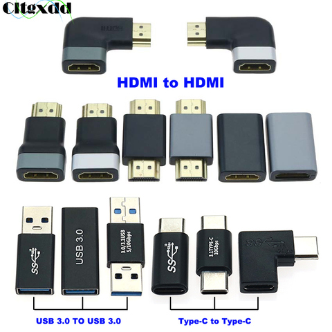 Cltgxdd 1PCS USB 3.0 HDMI Type C Adapter Connector Male to Female F-F M-F Converter Coupler Changer Connector for PC Laptop ► Photo 1/6