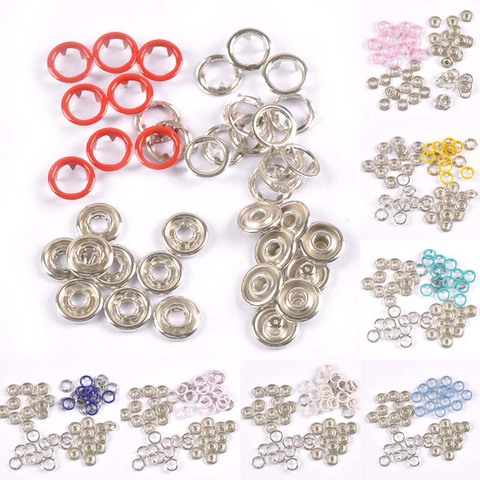9.5mm 18color Metal Prong Snap Buttons For Clothes Baby Romper Buckle Snap Fasteners Press Studs Poppers 20sets(4pcs 1set) c2230 ► Photo 1/6