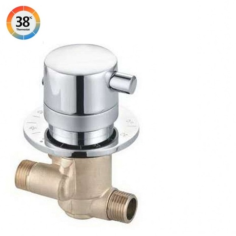 MTTUZK 1 Way Output Brass Thermostatic  Shower Faucets Wall Mounted Cold Hot Water Mixing Valve Thermostatic Shower Valve ► Photo 1/6