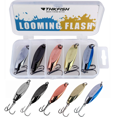 5pcs/box Fishing Spoon Lure 7g 10g 14g 21g Metal Spoon Hard Bait Freshwater Trout Bass Fishing Accessories ► Photo 1/6