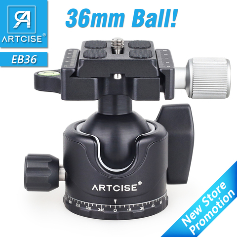 ARTCISE EB36 Tripod Ball Head Low Profile Tripod Head Panoramic Lower Gravity Center Design Smooth Operation Max Load 15kg/33lbs ► Photo 1/6