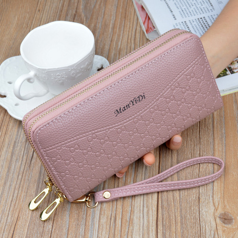 Women Long Wallets Double Zipper Clutches Purse Big Capacity Fashion Wristlet Wallet Cash Phone Card Holder Lady Wallets ► Photo 1/6