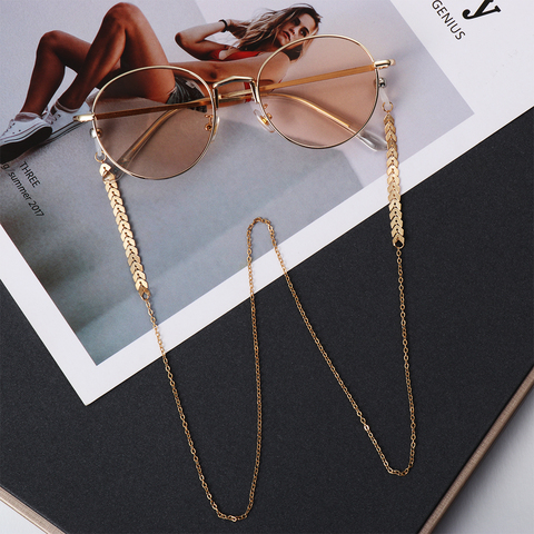 1PCs Women Fashion Pearls Sunglasses Chains Gold Eyeglasses Chains Sunglasses Holder Necklace Eyewear Retainer Accessories ► Photo 1/6