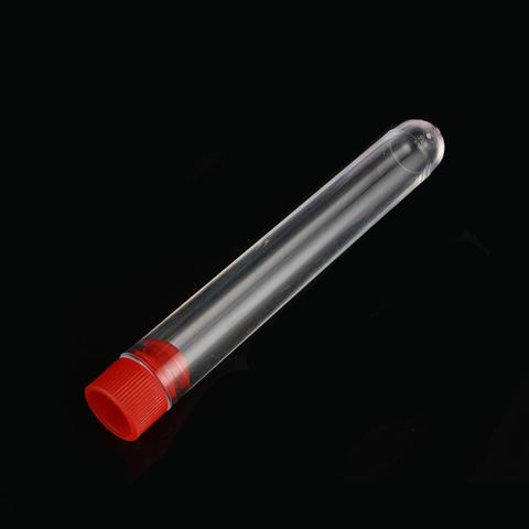 10 Pcs 12x75mm Lab Transparent Hard Plastic Test Tube With Plug Cap Round Bottom Office School Laboratory Equipment Single Use ► Photo 1/6