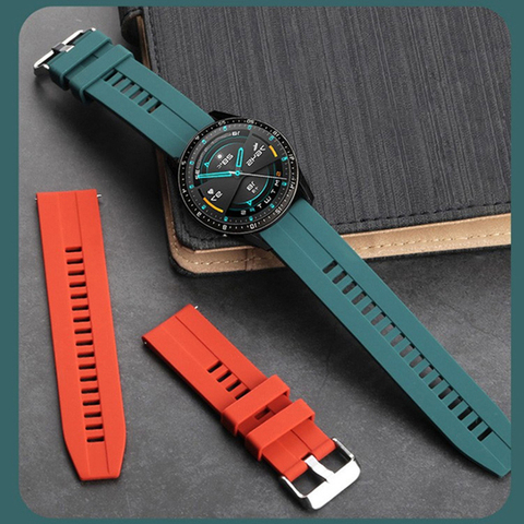 22mm Silicone Watch Band for Huawei Watch GT 2 46mm Soft Sport Strap Bracelet Watchband for Samsung Galaxy Watch 46mm Gear S3 ► Photo 1/5