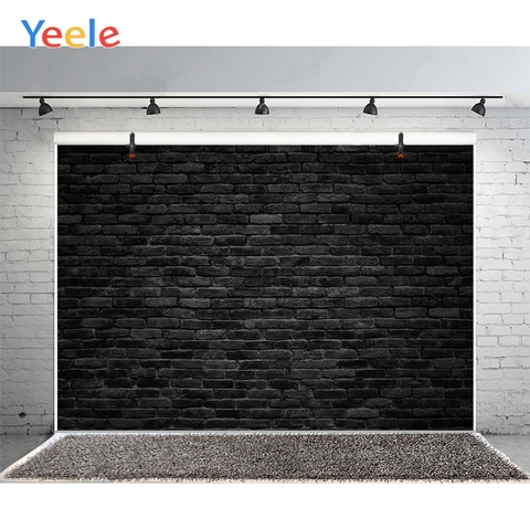 Retro Black Brick Wall Backdrop Photography Background Party Newborn Adult Portrait Wallpaper Photo Video Shooting Studio Props ► Photo 1/6