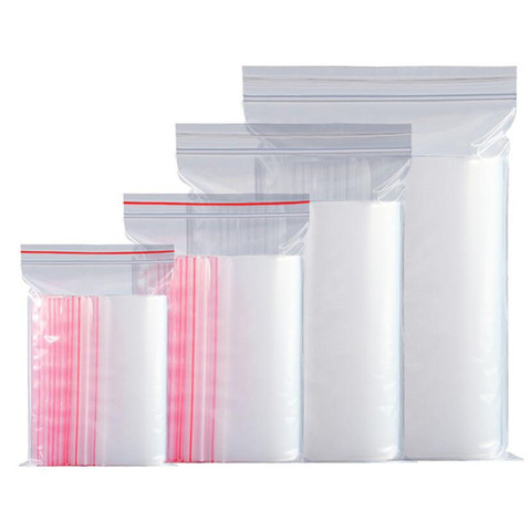 100pcs Zip Lock Bags Clear Food Storage Package Small Jewelry Packing Reclosable Vacuum Storage Bag Thick Fresh bag Poly Pouch ► Photo 1/6