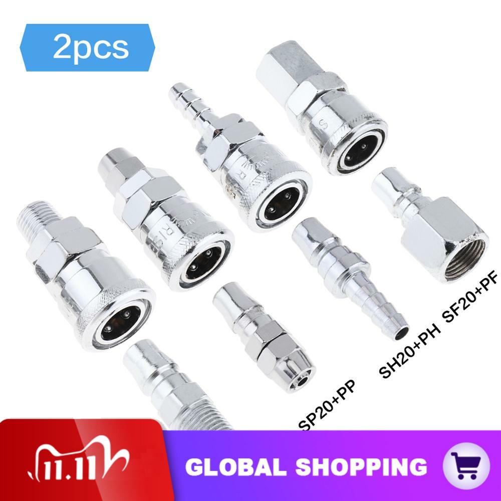 2pcs/lot SP20-PP SF20-PF SH20-PH SM20-PM Pneumatic Connector Fitting Quick Connector Coupler High Pressure for Air Compressor ► Photo 1/6
