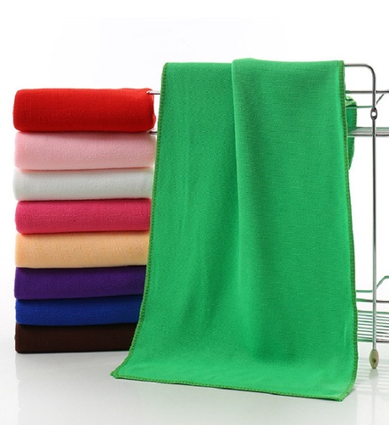 1pc Solid Color Soft Car Cleaning Towel Microfiber Hair Hand Bathroom Towels toalla Toallas Kitchen wipe table Towel drop Ship ► Photo 1/6