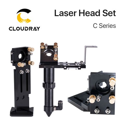 Cloudray CO2 Laser Head Set Lens D18 FL38.1 D20FL50.8/63.5/101.6mm Integrative Mount Dia25 Mirror for Laser Cutting Machine ► Photo 1/6