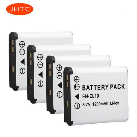 EN EL19 EN-EL19 Battery for Nikon Coolpix S100 S2500 S2600 S3100 S3200 S3300 S4100 S4200 S4300 S6600 S6900 L10 1200mah EN EL19 ► Photo 1/5