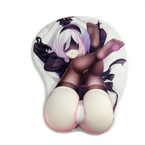 XGZ Customized Anime 3D Gaming Mouse Pad Latex Soft Chest Ass Cute Sexy Girl Game Computer Desk Mat Wristband Comfort Non-slip ► Photo 1/6