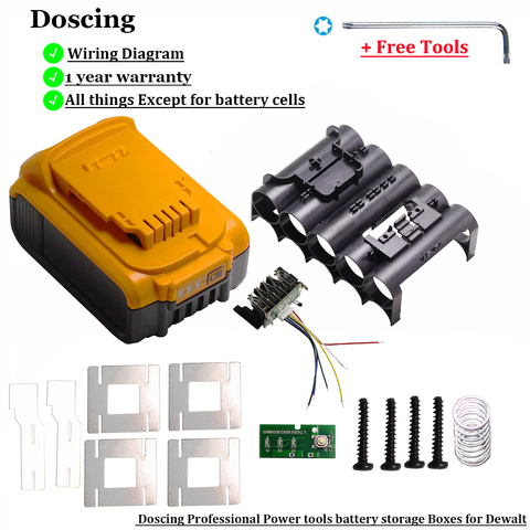 Doscing DIY DCB200 Rechargeable Batteries Plastic Case PCB Circuit Board For Dewalt 18V 20V 3.0Ah 4.0Ah Li-Ion Battery ► Photo 1/6