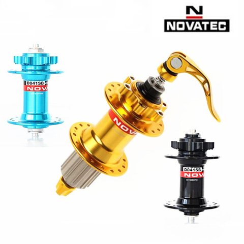 NOVATEC D041SB D042SB MTB Mountain Bike 4 sealed Bearing Hub 32H disc brake Hubs with BICYCLE quick release ► Photo 1/5