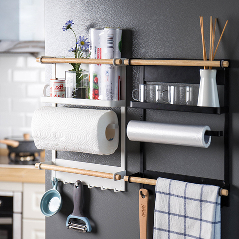 Magnetic Paper Towel Holder Multifunction Towel Bar Roll Paper