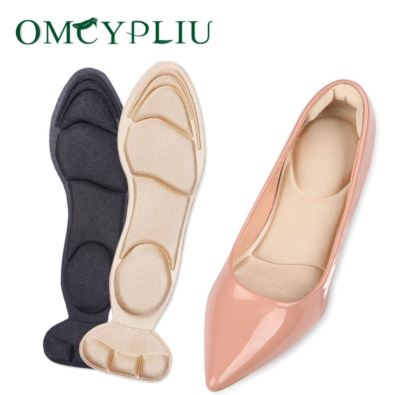 1 Pair Woman Thread Soft Insert Heel Liner Grips Silicone Insole High Heel Pads 