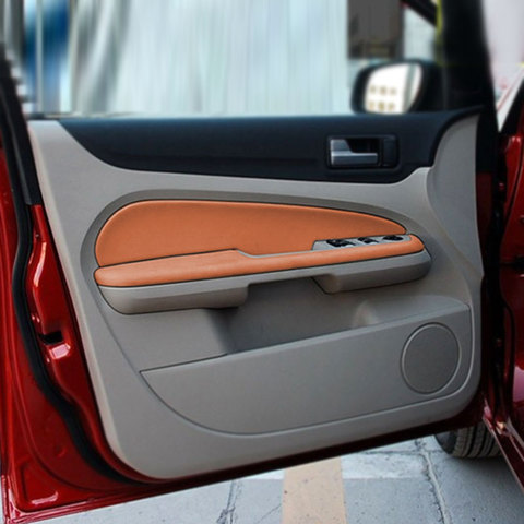 4pcs Car Door Handle Armrest Panel Microfiber Leather Cover Interior Trim For Ford Focus 2005 2006 2007 2008 ► Photo 1/6