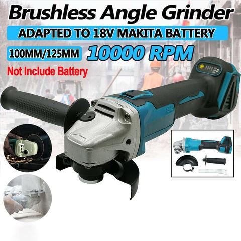 100mm 125mm Brushless Cordless Angle Grinder Body For Makita 18V Battery Electric Angle Grinding Machine Cordless Power Tool ► Photo 1/6