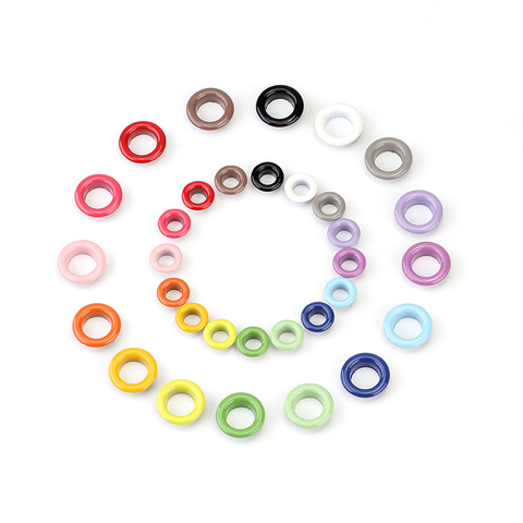 50PCS 3mm Color Eyelet, 13 Colors With Washer Leather Craft Repair Buttonhole Eye Ring, Used For Shoe Bag, Clothing, Belt, Hat ► Photo 1/6