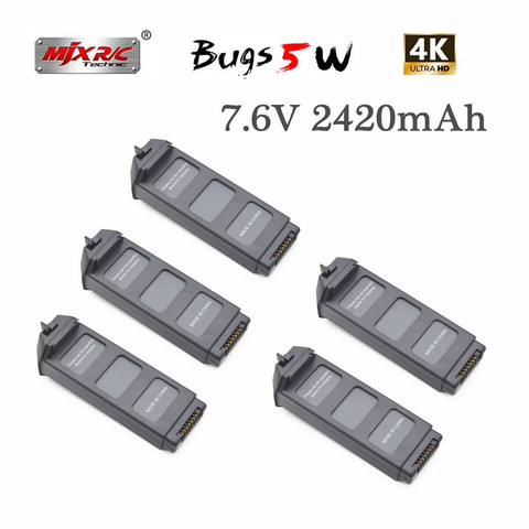 Upgrade 7.6V 2420mAh LiPo Battery For MJX R/C Bugs 5W B5W 4K RC Quadcopter Spare Parts 7.4v Drone Battery For  X5 Pro Battery ► Photo 1/4