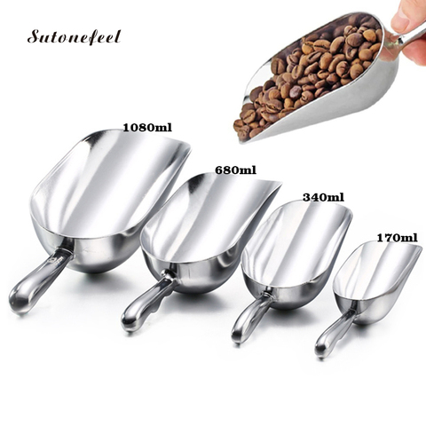 1080ML Ice Scoop Aluminum Alloy Shovel for Ice Grain Coffee Beans Scoops Bar Ice Scraper Kitchen Storage Tool coffee spoon ► Photo 1/6