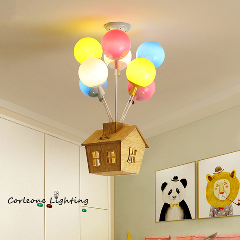 Cartoon Pendant Lights Balloon Flying House Hanging Lamp Children Room Bedroom Livin Groom Decor Lights Modern LED Pendant Light ► Photo 1/6