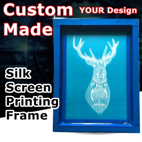 Custom Screen Printing Frame Custom-made Silk Screen Printing Stencil Wooden Frame Screen with Your Own LOGO Design ► Photo 1/6