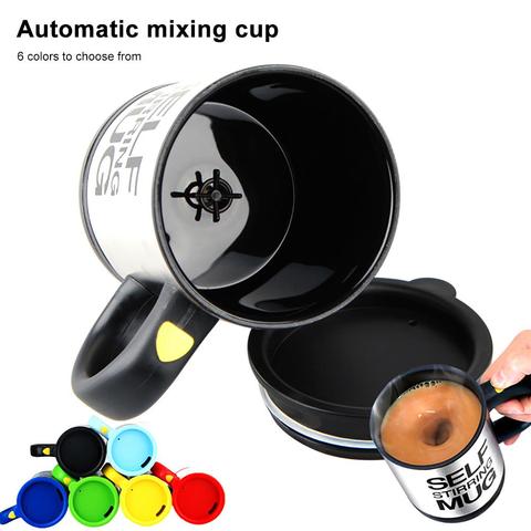 400ml Stainless Steel Lazy Automatic Self Stirring Mug Coffee Milk Mixing Cup  2 x AAA Batteries Insulated Easy to Use кружки ► Photo 1/6