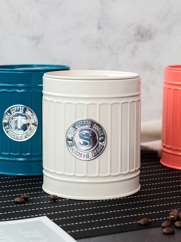 800ml Home Storage Bins for Coffee Bean Tea Milk Powder Metal Storage Food Containers Candy Sugar Honey Jar Kitchen Box ► Photo 1/5