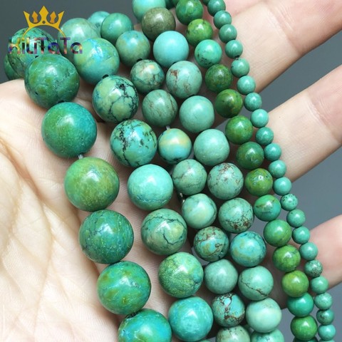 Green Chrysocolla Round Stone Beads Loose Spacer Beads For Jewelry Making DIY Bracelets Earrings Accessories 15'' 4/6/8/10/12mm ► Photo 1/6