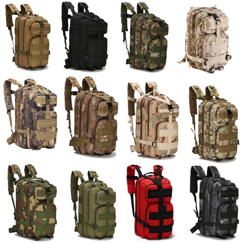 25L Tactical Backpack 3P Combat  Army Outdoor Sports Bag Rucksack Women Men Camping Hiking Climbing Molle Bags ► Photo 1/6