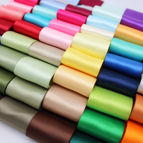 5 Meter Many Colors Satin Ribbon Double Sided Polyester Fabric Tapes For Hair Bow Crafts DIY Accessories 6mm 9mm 16mm 25mm 38mm ► Photo 1/6
