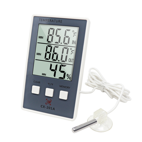 Indoor/Outdoor Tube Thermometer with Hygrometer